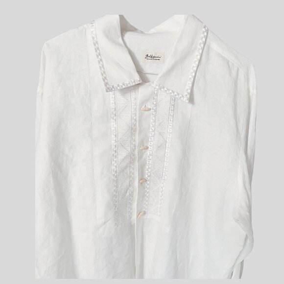 Baldessarini White Linen Shirt. Excellent Condition. Size: XL - Picture 1 of 15